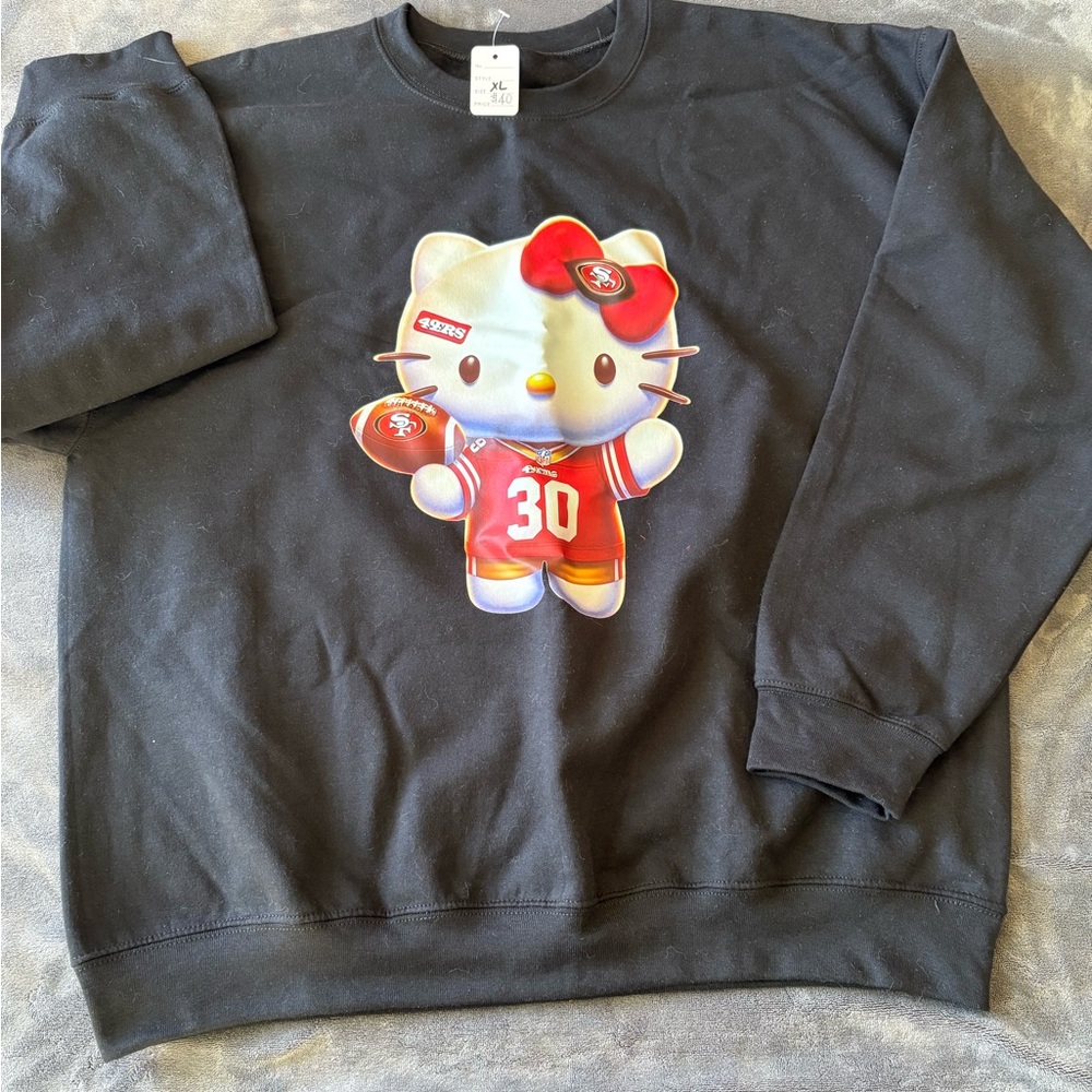 Hello Kitty Forty Niners Black Sweatshirt